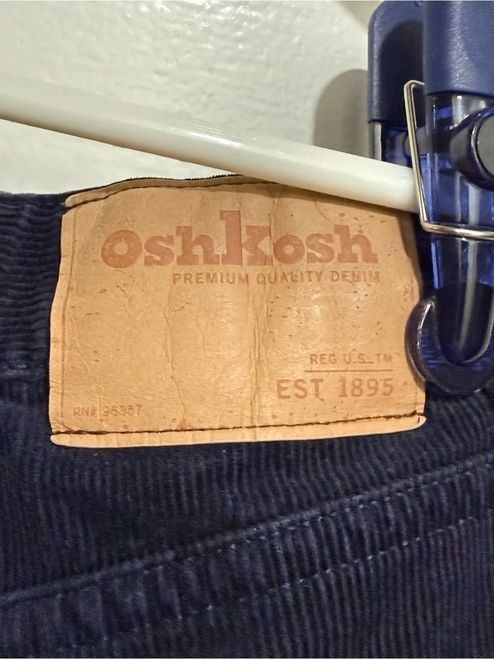 Boys Navy Blue Oshkosh Corduroy Pants Size 16 Vintage Fall Winter